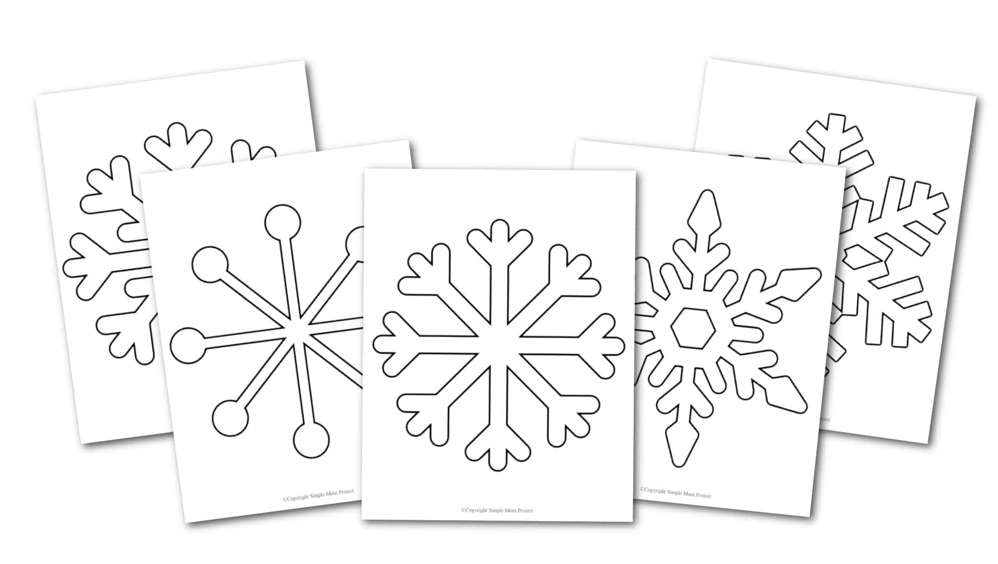 free printable large snowflake templates for kids (easy winter